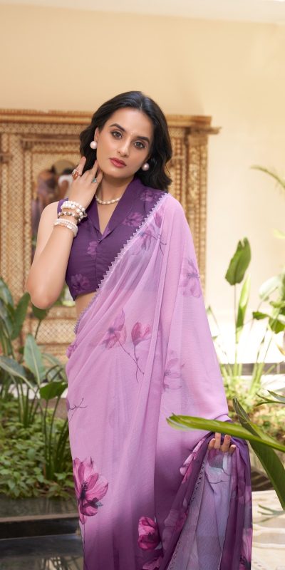 YNF 7038 Lavender Color Weightless Marbal Floral Printed Lace Saree Casual, Wedding, Festive, Events . Expected Delivery 4-6 Working Days @1549/- only | Sarees, Bollywood Sarees, Creative Sarees, Designer Sarees, Embroidered Sarees, Ethnic Saree, Modern Digital sarees, Party Wear Sarees
