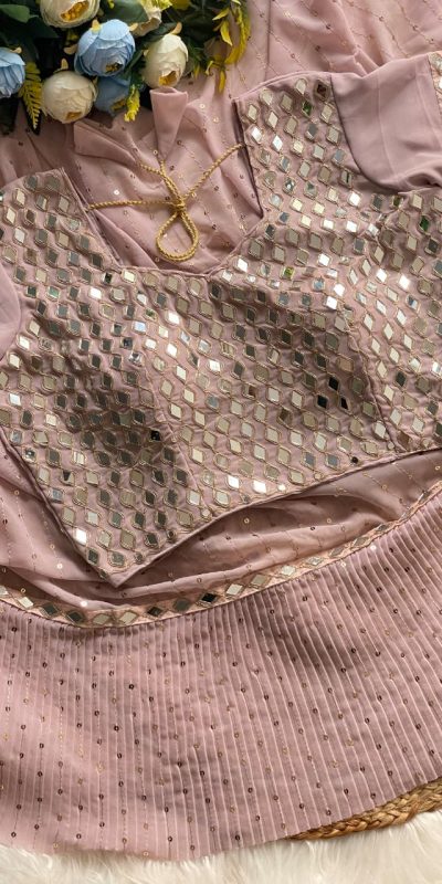 DF 3455 Light Peach Color Faux Georgette Embroidery Sequins Work Saree Casual, Wedding, Festive, Events . Expected Delivery 4-6 Working Days @1999/- only | Sarees, Bollywood Sarees, Creative Sarees, Designer Sarees, Embroidered Sarees, Ethnic Saree, Modern Digital sarees, Party Wear Sarees