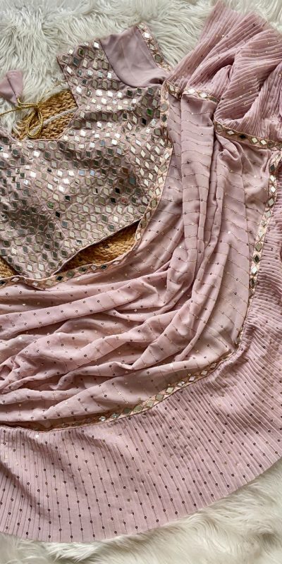 DF 3455 Light Peach Color Faux Georgette Embroidery Sequins Work Saree Casual, Wedding, Festive, Events . Expected Delivery 4-6 Working Days @1999/- only | Sarees, Bollywood Sarees, Creative Sarees, Designer Sarees, Embroidered Sarees, Ethnic Saree, Modern Digital sarees, Party Wear Sarees