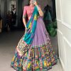 LNB 1235 Light Purple Color Tasar Silk Kalamkari With Foil Work Lehenga Choli Wedding, Party, Festive, Events Etc. Delivery 4-6 Working Days Rs 2499 | Lehenga, Bollywood Lehenga, Creative Lehenga, Designer Lehenga, Embroidered Lehenga, Party Wear Lehenga