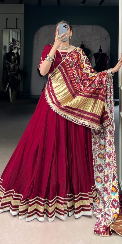 LNB 1657 Maroon Color Silk Georgette Original Mirror Lace Touch Up Lehenga Choli Wedding, Party, Festive, Events Etc. Delivery 4-6 Working Days Rs 4299 | Lehenga, Bollywood Lehenga, Creative Lehenga, Designer Lehenga, Embroidered Lehenga, Party Wear Lehenga