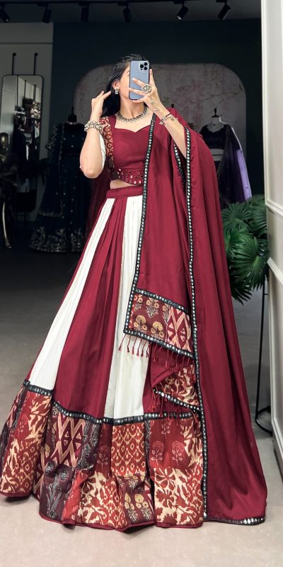 LNB 1714 Maroon Color Pure Rayon Plain Printed With Paper Mirror Work Lehenga Choli Wedding, Party, Festive, Events Etc. Delivery 4-6 Working Days Rs 3599 | Lehenga, Bollywood Lehenga, Creative Lehenga, Designer Lehenga, Embroidered Lehenga, Party Wear Lehenga