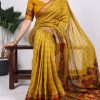 YNF 7035 Mustard Color Polyester Chanderi Printed Zari Weaving Work Saree Casual, Wedding, Festive, Events . Expected Delivery  4-6 Working Days @1549/- only                                                                                | Sarees, Bollywood Sarees, Creative Sarees, Designer Sarees, Embroidered Sarees, Ethnic Saree, Modern Digital sarees, Party Wear Sarees