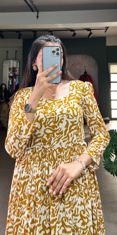 YNF 5016 Mustard Color Georgette Plain Sequins Embroidery Lace Gown Casual, Wedding, Festive, Events . Expected Delivery 4-6 Working Days @1599/- only | Gowns, Bollywood Gowns, Creative Gowns, Designer Gowns, Embroidered Gowns, Party Wear Gowns