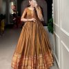 YNF 5316 Mustard Color Narayan pet (cotton) Zari weaving work Gown Casual, Wedding, Festive, Events . Expected Delivery  4-6 Working Days @1799/- only      | Gowns, Bollywood Gowns, Creative Gowns, Designer Gowns, Embroidered Gowns, Party Wear Gowns