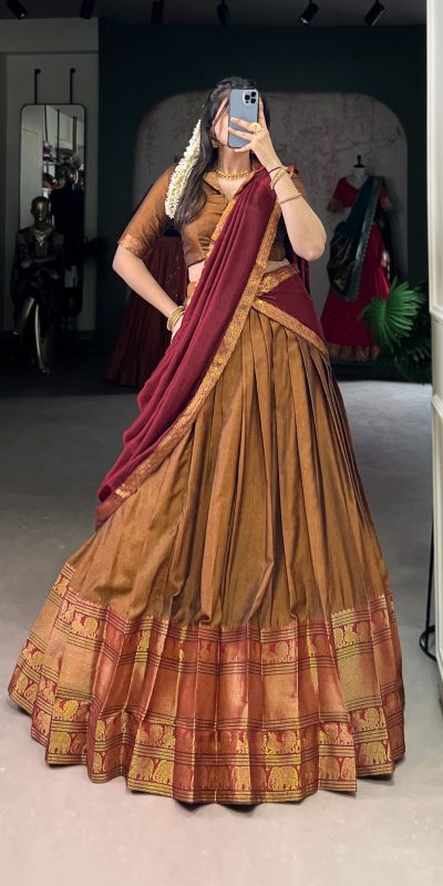 LNB 2040 Mustard Color Narayan Pet Zari Weaving Lehenga Choli Choli Festive Party Wedding, Events etc. Delivery 4-6 Working Days @1899/- | Lehenga, Bollywood Lehenga, Creative Lehenga, Designer Lehenga, Embroidered Lehenga, Party Wear Lehenga