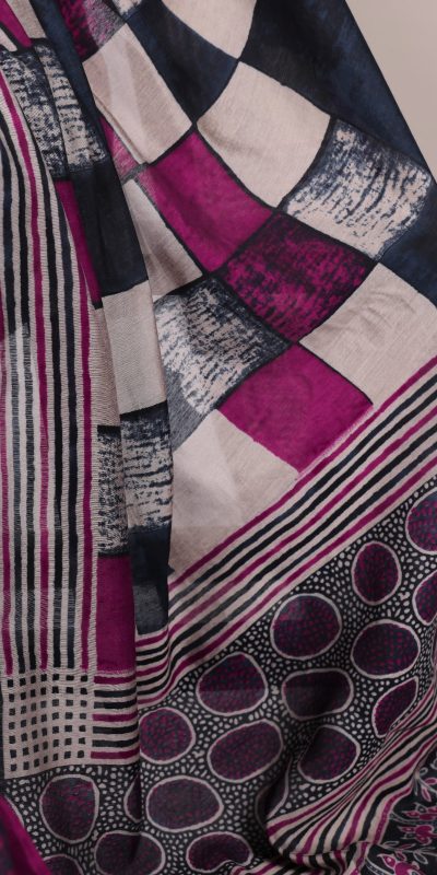 YNF 7045 Navy Blue Color Polyester Viscose Chanderi Printed Border Saree Casual, Wedding, Festive, Events . Expected Delivery  4-6 Working Days @1499/- only                                | Sarees, Bollywood Sarees, Creative Sarees, Designer Sarees, Embroidered Sarees, Ethnic Saree, Modern Digital sarees, Party Wear Sarees