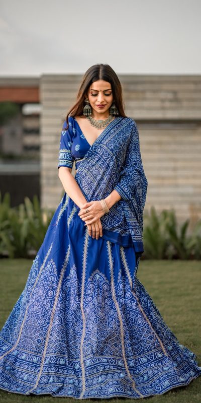 LNB 1251 Navy Blue Color Vaishali silk Printed With Gota Patti Work Lehenga Choli Wedding, Party, Festive, Events Etc. Delivery 4-6 Working Days Rs 3399 | Lehenga, Bollywood Lehenga, Creative Lehenga, Designer Lehenga, Embroidered Lehenga, Party Wear Lehenga