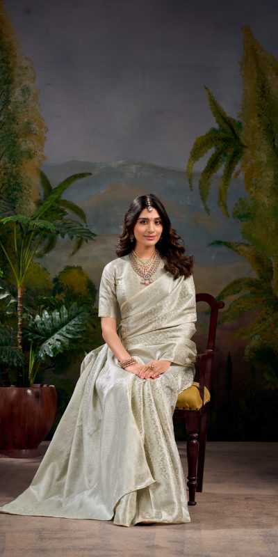 YNF 7404 Off White Color Kanjivaram Zari Weaving Work Saree Casual, Wedding, Festive, Events . Expected Delivery  4-6 Working Days @1599/- only                                | Sarees, Bollywood Sarees, Creative Sarees, Designer Sarees, Embroidered Sarees, Ethnic Saree, Modern Digital sarees, Party Wear Sarees