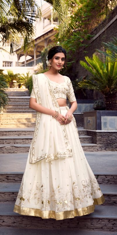 LNB 1422 Off White Color Silver Glosy Sequins and Embroidery Foil Work Lehenga Choli Wedding, Party, Festive, Events Etc. Delivery 4-6 Working Days Rs 3299 | Lehenga, Bollywood Lehenga, Creative Lehenga, Designer Lehenga, Embroidered Lehenga, Party Wear Lehenga