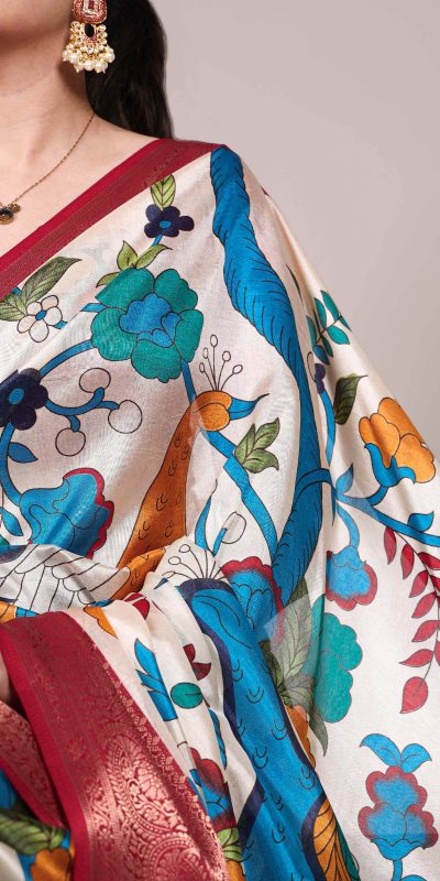 YNF 7047 Off White Color Tasar Silk Printed With Zari Weaving Work Saree Casual, Wedding, Festive, Events . Expected Delivery  4-6 Working Days @1599/- only                                                                                | Sarees, Bollywood Sarees, Creative Sarees, Designer Sarees, Embroidered Sarees, Ethnic Saree, Modern Digital sarees, Party Wear Sarees