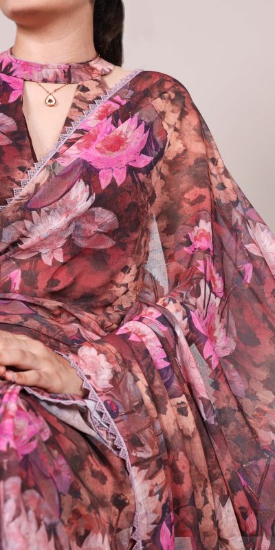 YNF 7037 Onion Color Weightless Marbal Floral Printed Lace Border Saree Casual, Wedding, Festive, Events . Expected Delivery 4-6 Working Days @1549/- only | Sarees, Bollywood Sarees, Creative Sarees, Designer Sarees, Embroidered Sarees, Ethnic Saree, Modern Digital sarees, Party Wear Sarees