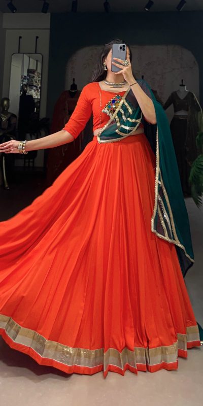 LNB 1651 Orange Color Pure Rayon Embossed Design Lace Touch Up Lehenga Choli Wedding, Party, Festive, Events Etc. Delivery 4-6 Working Days Rs 3199 | Lehenga, Bollywood Lehenga, Creative Lehenga, Designer Lehenga, Embroidered Lehenga, Party Wear Lehenga