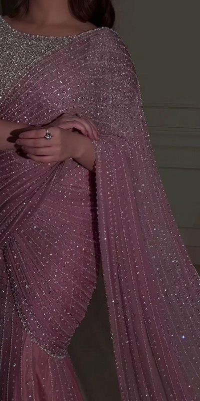 DF 3452 Pink Color Faux Georgette Embroidery Sequins Multi Work Saree Casual, Wedding, Festive, Events . Expected Delivery 4-6 Working Days @1799/- only | Sarees, Bollywood Sarees, Creative Sarees, Designer Sarees, Embroidered Sarees, Ethnic Saree, Modern Digital sarees, Party Wear Sarees