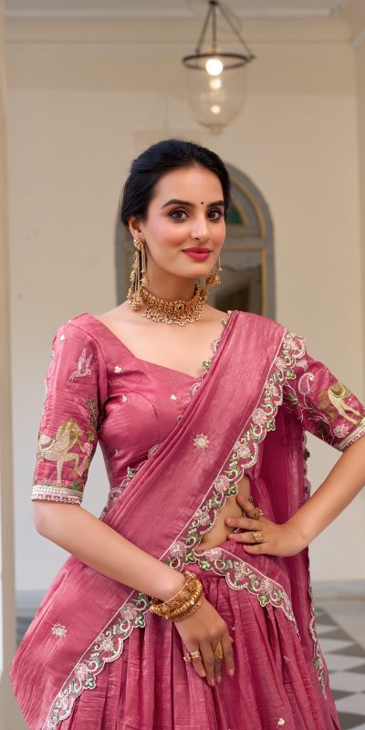 LNB 1435 Pink Sequins Work & Embroidery Work Lehenga Choli in Gold Crush. Exclusive Offer ₹3399. Delivery 4-6 Working Days. Shop now. | Lehenga, Bollywood Lehenga, Creative Lehenga, Designer Lehenga, Embroidered Lehenga, Party Wear Lehenga