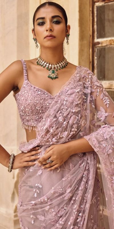 DF 3435 Pink Color Mono Net 5mm Multi Sequins Embroidery Work Saree Casual, Wedding, Festive, Events . Expected Delivery 4-6 Working Days @1799/- only | Sarees, Bollywood Sarees, Creative Sarees, Designer Sarees, Embroidered Sarees, Ethnic Saree, Modern Digital sarees, Party Wear Sarees