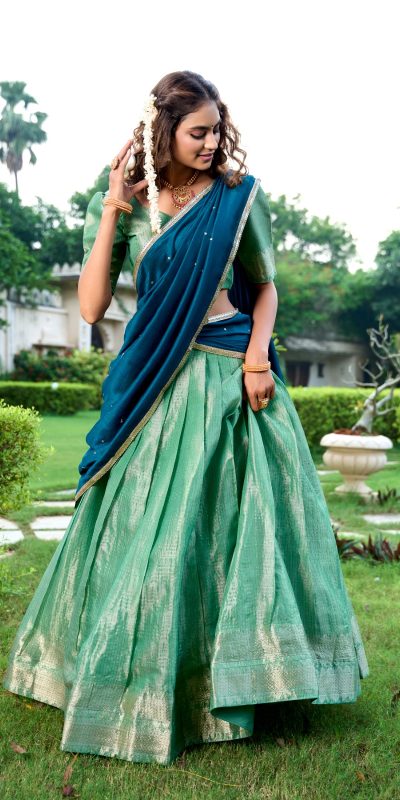 LNB 2003 Pista Color Kanchipuram Lehenga Choli With Zari Embroidery Work. Available at ₹1999 only. Delivery 4-6 Working Days. Shop now. | Lehenga, Bollywood Lehenga, Creative Lehenga, Designer Lehenga, Embroidered Lehenga, Party Wear Lehenga