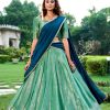 LNB 2003 Pista Color Kanchipuram Lehenga Choli With Zari Embroidery Work. Available at ₹1999 only. Delivery 4-6 Working Days. Shop now. | Lehenga, Bollywood Lehenga, Creative Lehenga, Designer Lehenga, Embroidered Lehenga, Party Wear Lehenga