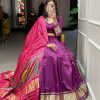 LNB 1653 Purple Color Gaji Silk Dyeing With Lagdi patta Lehenga Choli Wedding, Party, Festive, Events Etc. Delivery 4-6 Working Days Rs 3499 | Lehenga, Bollywood Lehenga, Creative Lehenga, Designer Lehenga, Embroidered Lehenga, Party Wear Lehenga