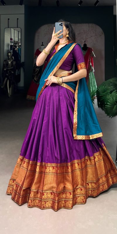 LNB 2040 Purple Color Narayan Pet Zari Weaving Lehenga Choli Choli Festive Party Wedding, Events etc. Delivery 4-6 Working Days @1899/- | Lehenga, Bollywood Lehenga, Creative Lehenga, Designer Lehenga, Embroidered Lehenga, Party Wear Lehenga
