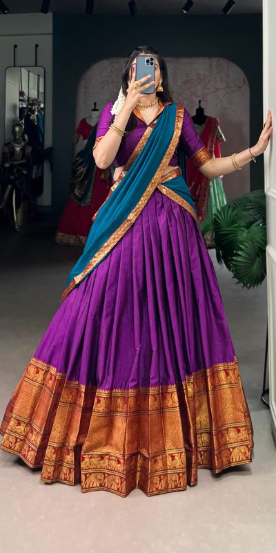 LNB 2040 Purple Color Narayan Pet Zari Weaving Lehenga Choli Choli Festive Party Wedding, Events etc. Delivery 4-6 Working Days @1899/- | Lehenga, Bollywood Lehenga, Creative Lehenga, Designer Lehenga, Embroidered Lehenga, Party Wear Lehenga