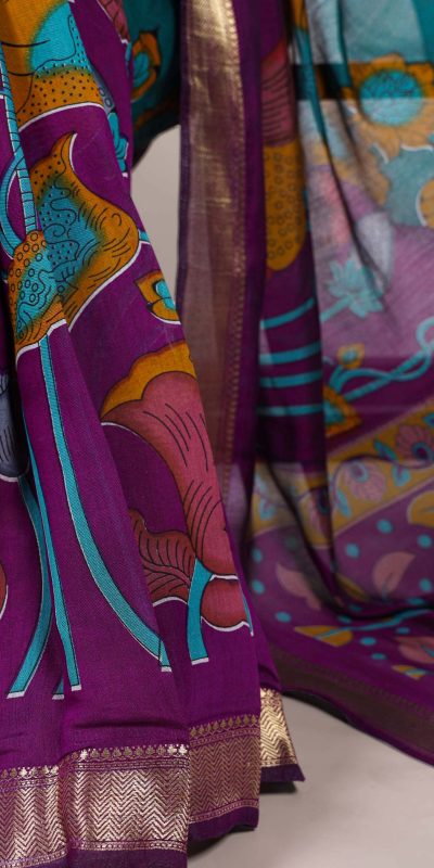 YNF 7036 Purple Color Polyester Chanderi Printed Zari Weaving Work Saree Casual, Wedding, Festive, Events . Expected Delivery  4-6 Working Days @1499/- only                                                                                | Sarees, Bollywood Sarees, Creative Sarees, Designer Sarees, Embroidered Sarees, Ethnic Saree, Modern Digital sarees, Party Wear Sarees