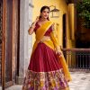 LNB 1242 Red Color Poly Chanderi Kalamkari Printed Zari Weaving Work Lehenga Choli Wedding, Party, Festive, Events Etc. Delivery 4-6 Working Days Rs 1899 | Lehenga, Bollywood Lehenga, Creative Lehenga, Designer Lehenga, Embroidered Lehenga, Party Wear Lehenga