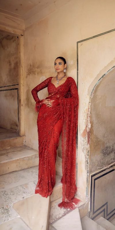 DF 3461 Red Color Butterfly Net 5mm Sequins Embroidery work Saree Saree Casual, Wedding, Festive, Events . Expected Delivery 4-6 Working Days @1799/- only | Sarees, Bollywood Sarees, Creative Sarees, Designer Sarees, Embroidered Sarees, Ethnic Saree, Modern Digital sarees, Party Wear Sarees