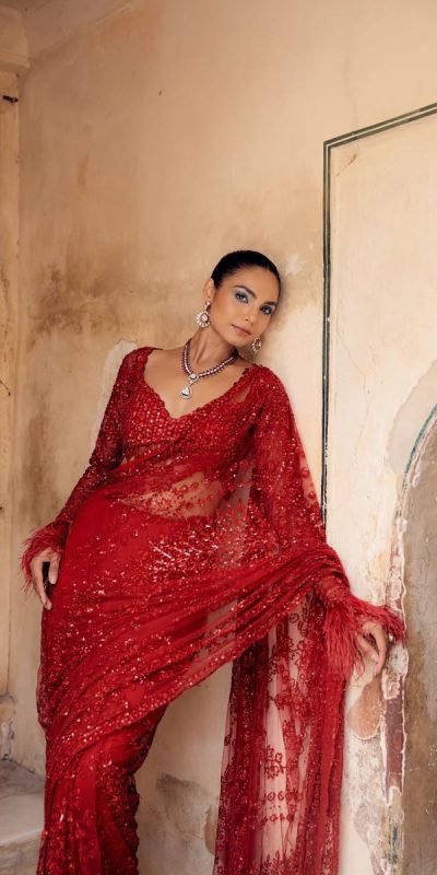 DF 3461 Red Color Butterfly Net 5mm Sequins Embroidery work Saree Saree Casual, Wedding, Festive, Events . Expected Delivery 4-6 Working Days @1799/- only | Sarees, Bollywood Sarees, Creative Sarees, Designer Sarees, Embroidered Sarees, Ethnic Saree, Modern Digital sarees, Party Wear Sarees