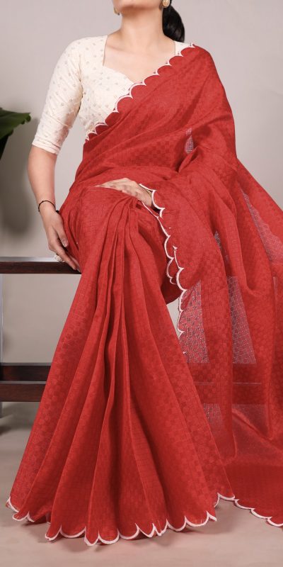YNF 7105 Red Color Gadhawal Chex Arca Work Saree Casual, Wedding, Festive, Events . Expected Delivery 4-6 Working Days @1599/- only | Sarees, Bollywood Sarees, Creative Sarees, Designer Sarees, Embroidered Sarees, Ethnic Saree, Modern Digital sarees, Party Wear Sarees