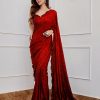 DF 3312 Red Color Faux Georgette 5mm Sequence Embroidery Work Saree Casual, Wedding, Festive, Events . Expected Delivery  4-6 Working Days @1899/- only                                                 | Sarees, Bollywood Sarees, Creative Sarees, Designer Sarees, Embroidered Sarees, Ethnic Saree, Modern Digital sarees, Party Wear Sarees