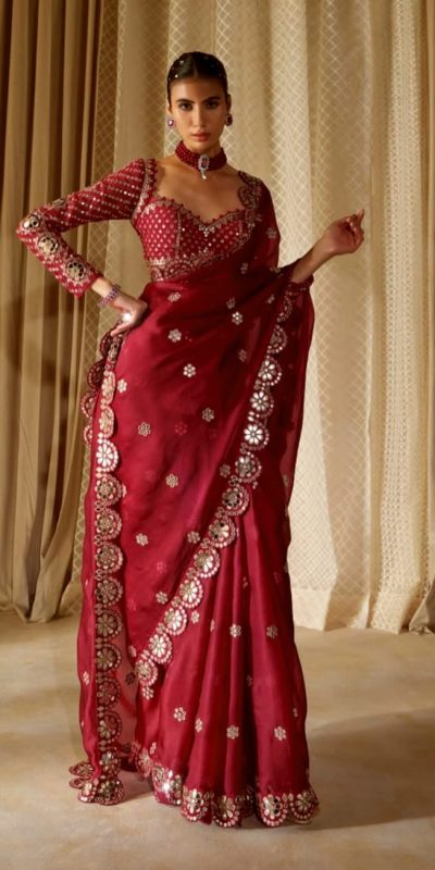 DF 3457 Red Color Georgette Sequence Original Mirror Work Saree Casual, Wedding, Festive, Events . Expected Delivery 4-6 Working Days @2099/- only | Sarees, Bollywood Sarees, Creative Sarees, Designer Sarees, Embroidered Sarees, Ethnic Saree, Modern Digital sarees, Party Wear Sarees