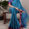 YNF 7406 Sky Blue Color Cotton Silk Weaving Work Paithani Concept Saree Casual, Wedding, Festive, Events . Expected Delivery  4-6 Working Days @1449/- only                                                                                | Sarees, Bollywood Sarees, Creative Sarees, Designer Sarees, Embroidered Sarees, Ethnic Saree, Modern Digital sarees, Party Wear Sarees