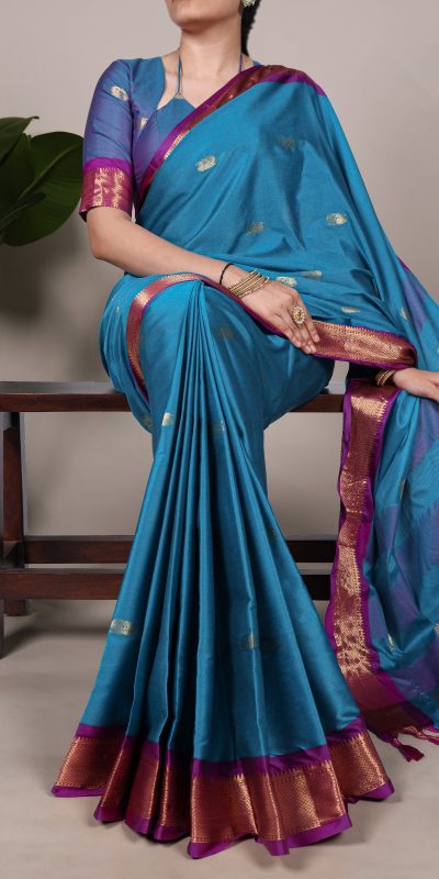 YNF 7406 Sky Blue Color Cotton Silk Weaving Work Paithani Concept Saree Casual, Wedding, Festive, Events . Expected Delivery 4-6 Working Days @1449/- only | Sarees, Bollywood Sarees, Creative Sarees, Designer Sarees, Embroidered Sarees, Ethnic Saree, Modern Digital sarees, Party Wear Sarees
