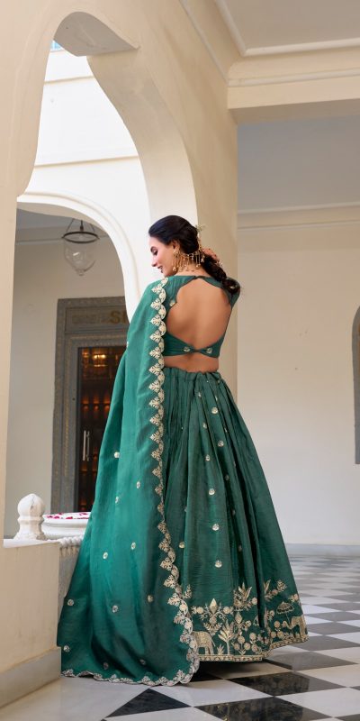 LNB 1435 Teal Sequins Work & Embroidery Work Lehenga Choli in Gold Crush. Exclusive Offer ₹3399. Delivery 4-6 Working Days. Shop now. | Lehenga, Bollywood Lehenga, Creative Lehenga, Designer Lehenga, Embroidered Lehenga, Party Wear Lehenga