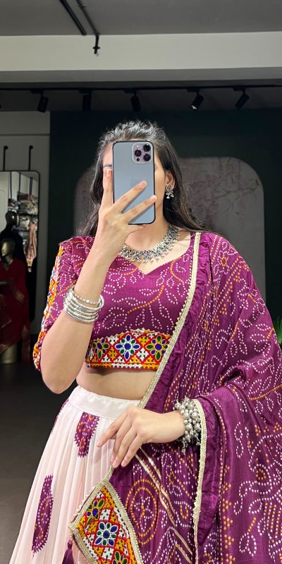 LNB 1736 Wine Color Tasar Silk Bandhej Print And Gamthi Work Lehenga Choli Wedding, Party, Festive, Events Etc. Delivery 4-6 Working Days Rs 3499 | Lehenga, Bollywood Lehenga, Creative Lehenga, Designer Lehenga, Embroidered Lehenga, Party Wear Lehenga