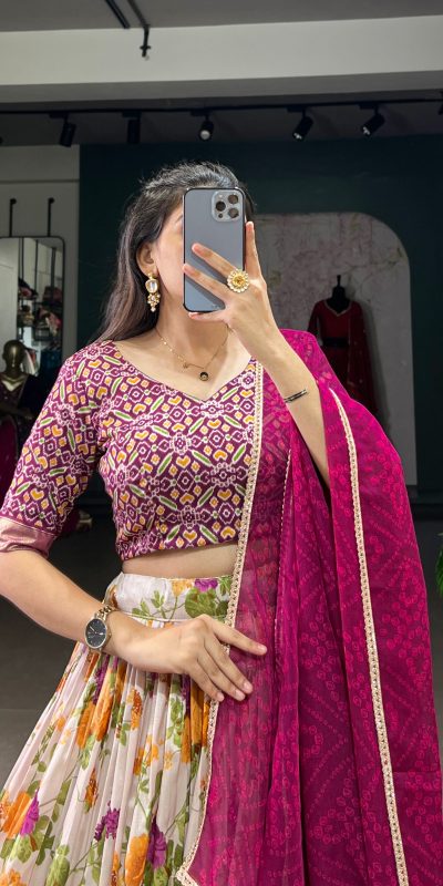 LNB 1689 Wine Color Tussar Silk Floral And Patola Print With Foil Work Lehenga Choli Wedding, Party, Festive, Events Etc. Delivery 4-6 Working Days Rs 2099 | Lehenga, Bollywood Lehenga, Creative Lehenga, Designer Lehenga, Embroidered Lehenga, Party Wear Lehenga