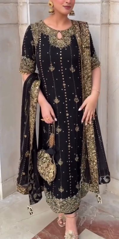RTC 5923 Black Color Faux Georgette With Sequence Lace Work Salwar Suit Get it for ₹2049. Delivery 4-6 Working Days. Shop now. | Jump Suits, Tops & Bottoms, Track Suits, Salwar suit, Casual Suits, Creative suits, Designer Suits, Palazzo Suits, Party Wear Suits, Patiala Suits, Straight Suits, Trendy Wear