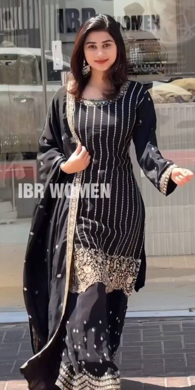 Black Fox Georgette Thread Work Salwar Suit