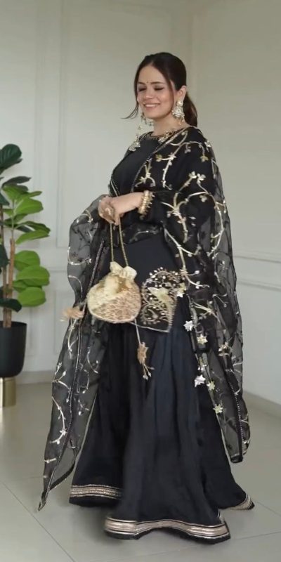 ZSR 3142 Black Pure Natural Crep With Embroidery Sequence Work Salwaar Suit Perfect for Wedding, Party, Bridal Wear, Pongal, Onam Best Price ₹1999 | Jump Suits, Tops & Bottoms, Track Suits, Salwar suit, Casual Suits, Creative suits, Designer Suits, Palazzo Suits, Party Wear Suits, Patiala Suits, Straight Suits, Trendy Wear