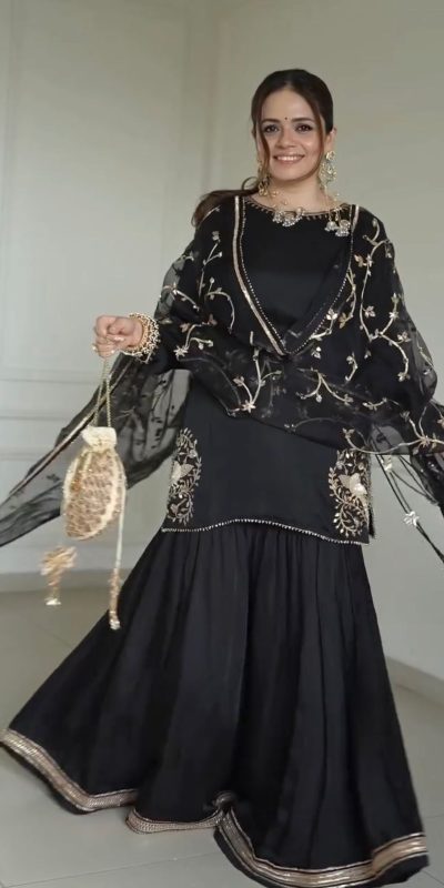 ZSR 3142 Black Pure Natural Crep With Embroidery Sequence Work Salwaar Suit Perfect for Wedding, Party, Bridal Wear, Pongal, Onam Best Price ₹1999 | Jump Suits, Tops & Bottoms, Track Suits, Salwar suit, Casual Suits, Creative suits, Designer Suits, Palazzo Suits, Party Wear Suits, Patiala Suits, Straight Suits, Trendy Wear