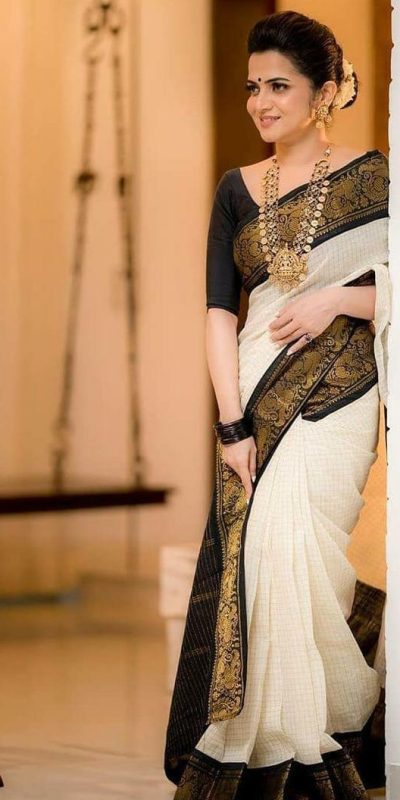 KP 3025 Black Soft Lichi Silk Saree Perfect for Wedding, Party, Baby Shower, Onam, Durga Puja . Available at ₹1449 only. Delivery 4-6 Working Days. | Sarees, Bollywood Sarees, Creative Sarees, Designer Sarees, Embroidered Sarees, Ethnic Saree, Modern Digital sarees, Party Wear Sarees