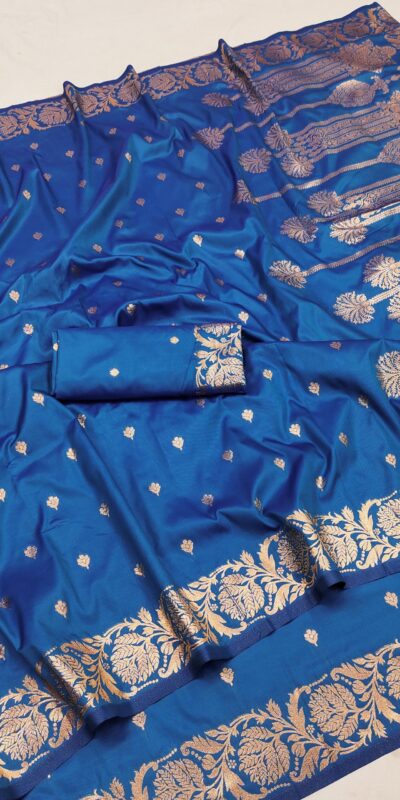 MB 171 Blue Banarasi Silk Saree Perfect for Wedding, Party, Holi, Pongal, Pooja –. Festive Deal ₹1849. Delivery 4-6 Working Days. Shop now. | Sarees, Bollywood Sarees, Creative Sarees, Designer Sarees, Embroidered Sarees, Ethnic Saree, Modern Digital sarees, Party Wear Sarees