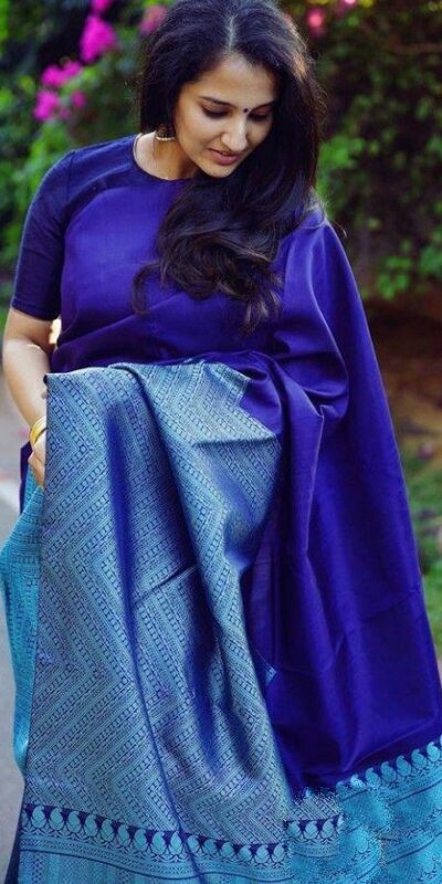 KP 2035 Blue Soft Lichi Silk Saree Perfect for Wedding, Party, Karwa Chauth, Pongal, Haldi . Available at ₹1399 only. Delivery 4-6 Working Days. | Sarees, Bollywood Sarees, Creative Sarees, Designer Sarees, Embroidered Sarees, Ethnic Saree, Modern Digital sarees, Party Wear Sarees