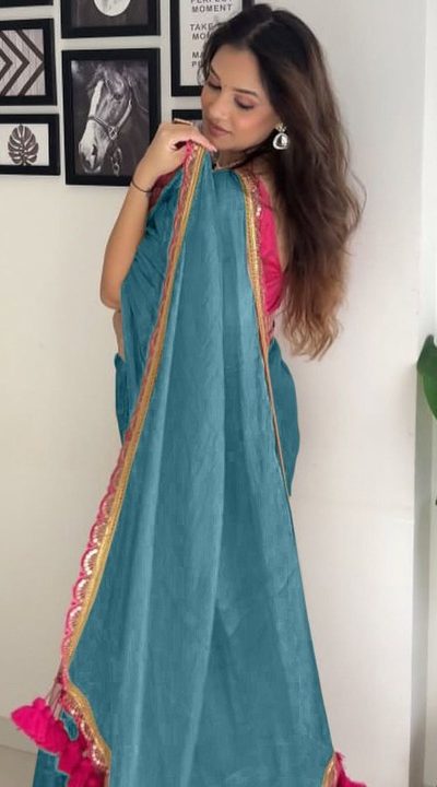 SC 353 Blue Pure Erode Silk With Lace Work & Embroidery Work Saree . Affordable Price ₹1399. Delivery 4-6 Working Days. Shop now. | Sarees, Bollywood Sarees, Creative Sarees, Designer Sarees, Embroidered Sarees, Ethnic Saree, Modern Digital sarees, Party Wear Sarees