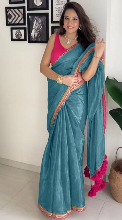 SC 353 Blue Pure Erode Silk With Lace Work & Embroidery Work Saree . Affordable Price βΉ1399. Delivery 4-6 Working Days. Shop now. | Sarees, Bollywood Sarees, Creative Sarees, Designer Sarees, Embroidered Sarees, Ethnic Saree, Modern Digital sarees, Party Wear Sarees