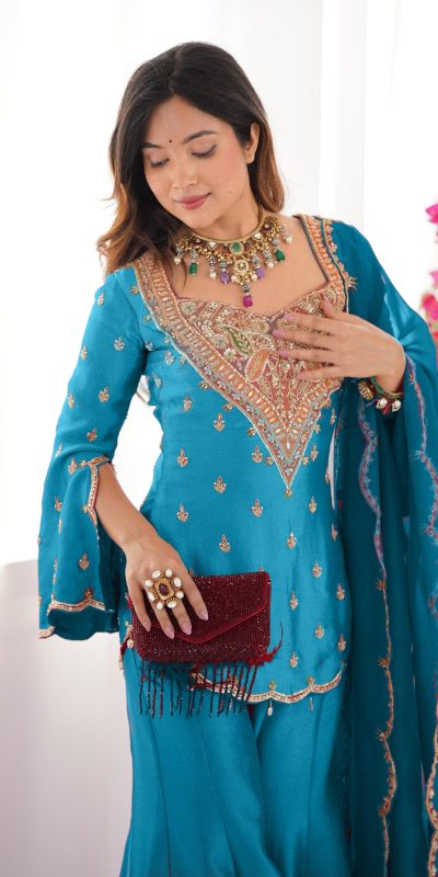 NSR 852 Blue Simar Silk With Embroidery Work with Full Sleeve Salwar Suit in . Now at just ₹2099. Delivery 4-6 Working Days. Shop n | Jump Suits, Salwar suit, Casual Suits, Creative suits, Designer Suits, Palazzo Suits, Party Wear Suits, Patiala Suits, Straight Suits