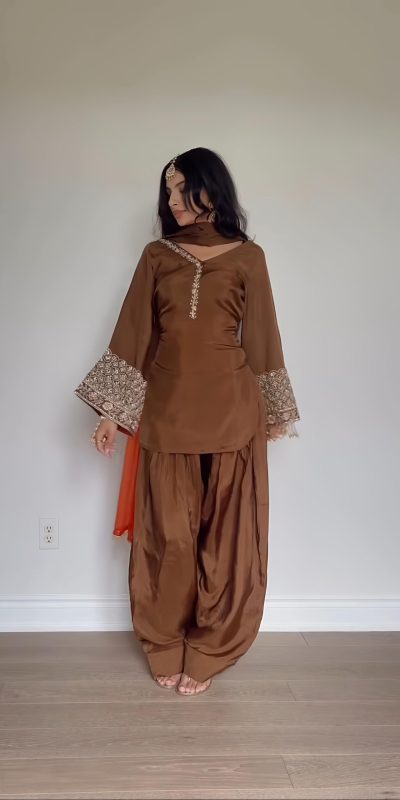 NSR 854 Brown Natural Satin Silk Sequence Work with Lace Work & Embroidery Work Salwaar Suit Now at just ₹1799. Delivery 4-6 Working Days. Shop now. | Jump Suits, Salwar suit, Casual Suits, Creative suits, Designer Suits, Palazzo Suits, Party Wear Suits, Patiala Suits, Straight Suits