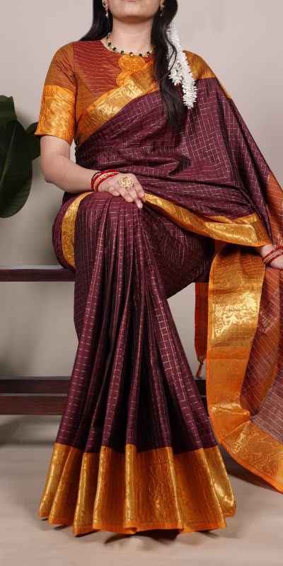 YNF 7405 Brown Poly Cotton With Zari Work Saree . Wedding, Party, Festive, Events Now at just ₹1449. Delivery 4-6 Working Days. Shop now. | Sarees, Bollywood Sarees, Creative Sarees, Designer Sarees, Embroidered Sarees, Ethnic Saree, Modern Digital sarees, Party Wear Sarees