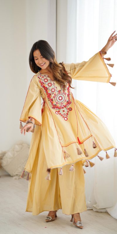 SRK 5286 Cream in Khadi Cotton Mirror Work & Embroidery Work Salwar Suit . Now at just ₹2099. Delivery 4-6 Working Days. Shop now. | Jump Suits, Salwar suit, Casual Suits, Creative suits, Designer Suits, Palazzo Suits, Party Wear Suits, Patiala Suits, Straight Suits